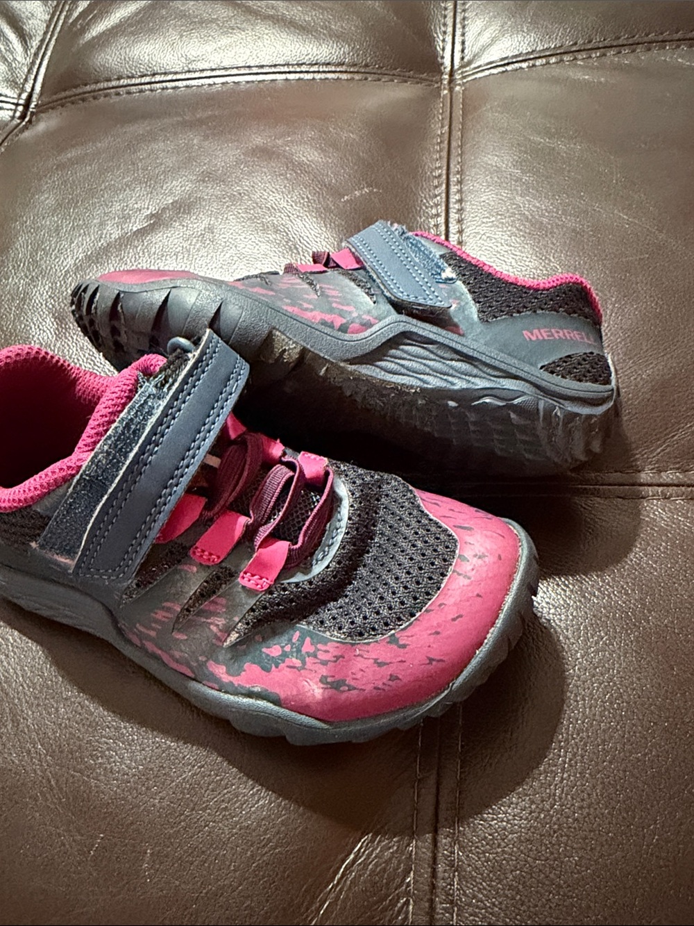 Merrell Kids Pink and Gray Trail Sneakers